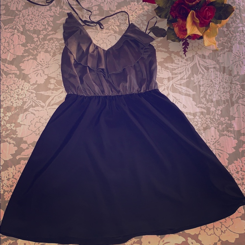 Dress grey with black